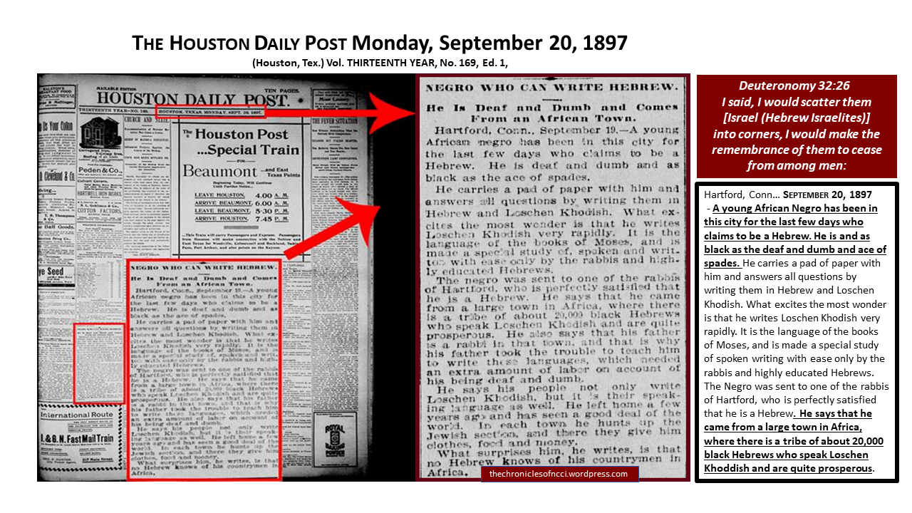 Negro Who Can Write Hebrew